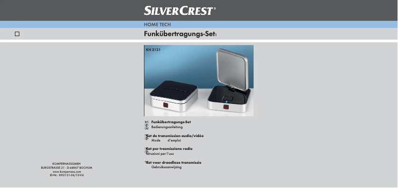 Página 1 del manual Manual de usuario SilverCrest KH 2131