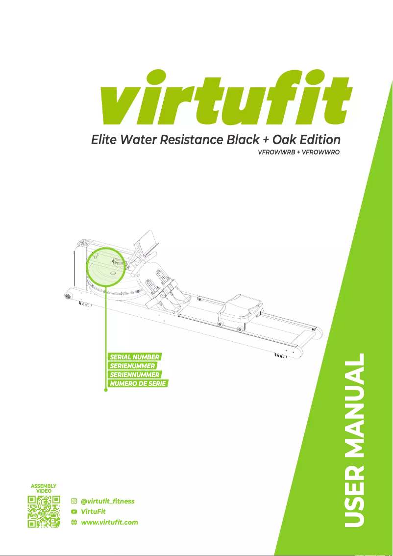 Page n°1 - Manuel utilisateur VirtuFit Elite Water Resistance