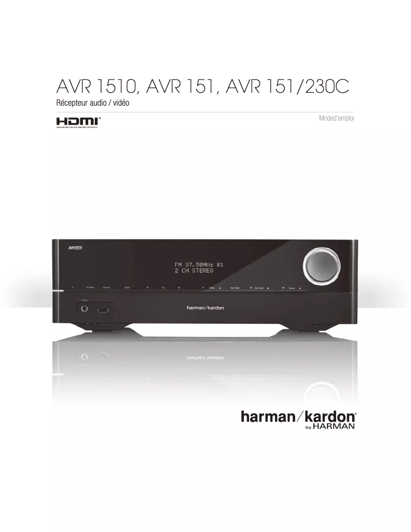 Página 1 del manual Manual de usuario Harman Kardon AVR 151