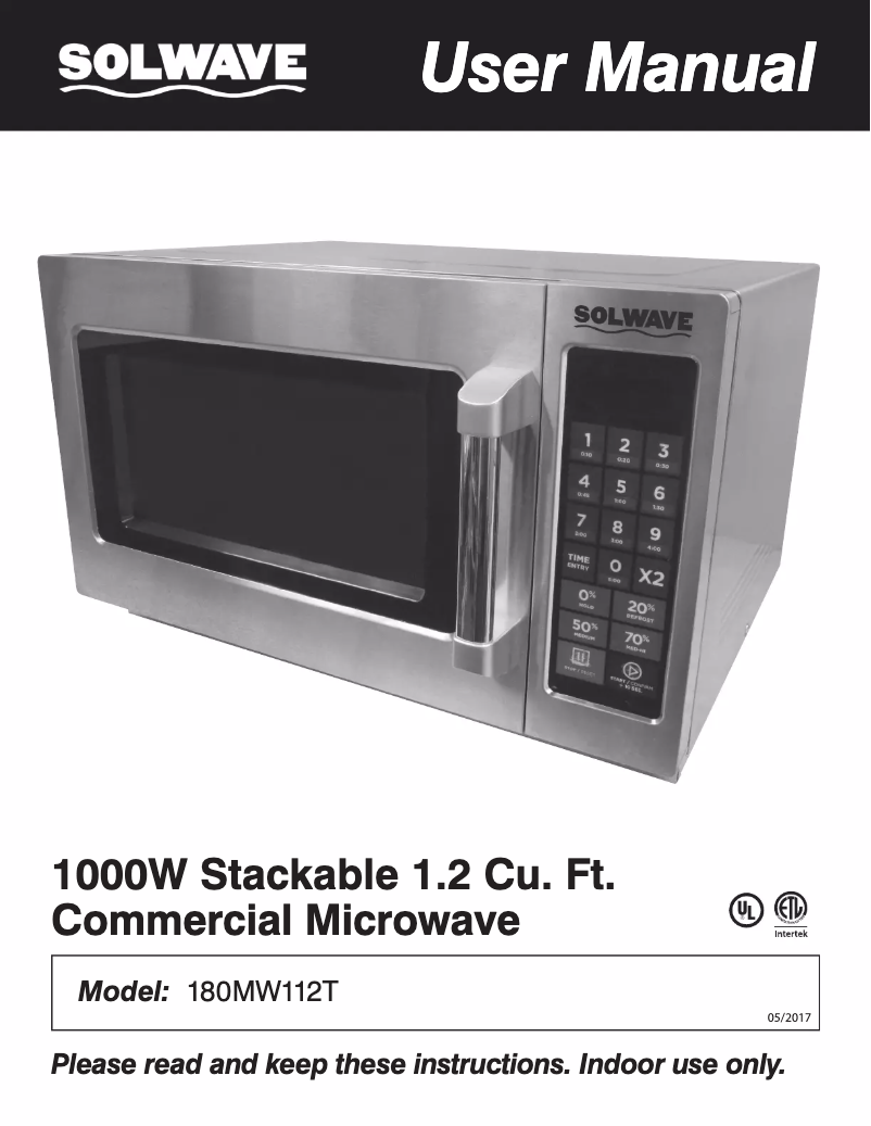 Image de la première page du manuel de l'appareil 180MW112T