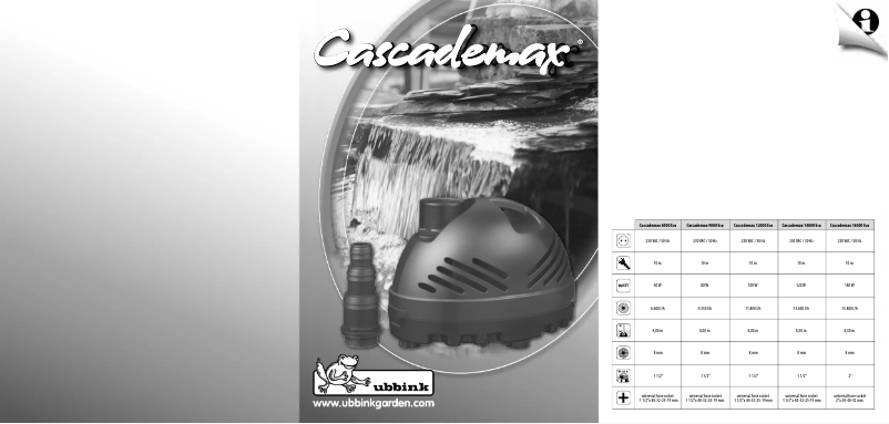 Image de la première page du manuel de l'appareil Cascademax