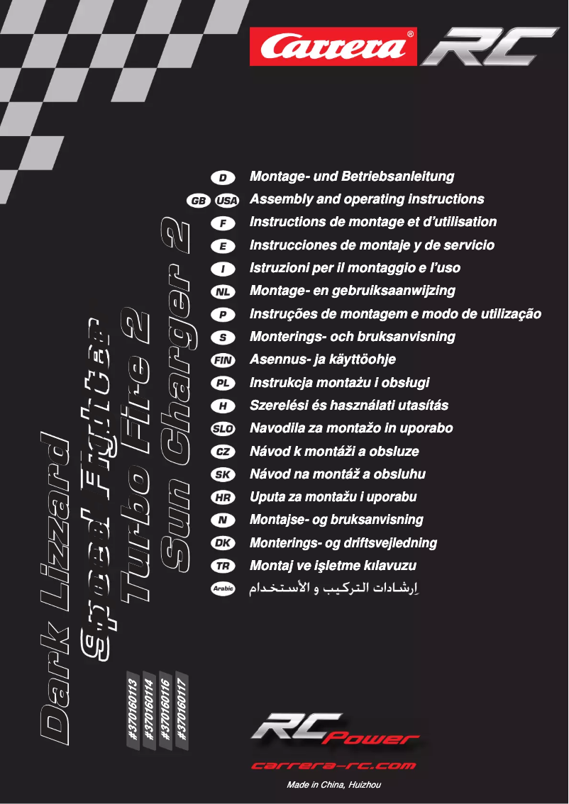 Page 1 de la notice Manuel utilisateur Carrera Speedfighter