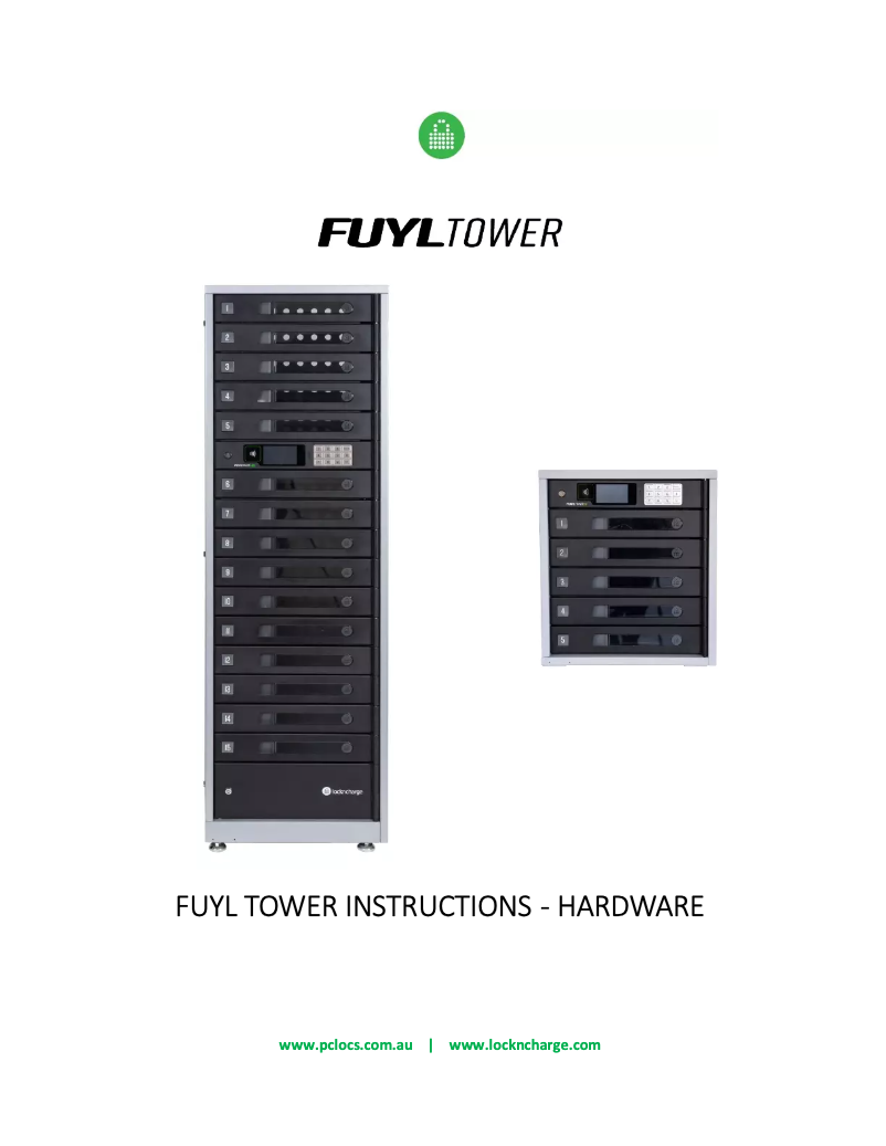 Page 1 de la notice Manuel utilisateur Lockncharge FUYL Tower 5
