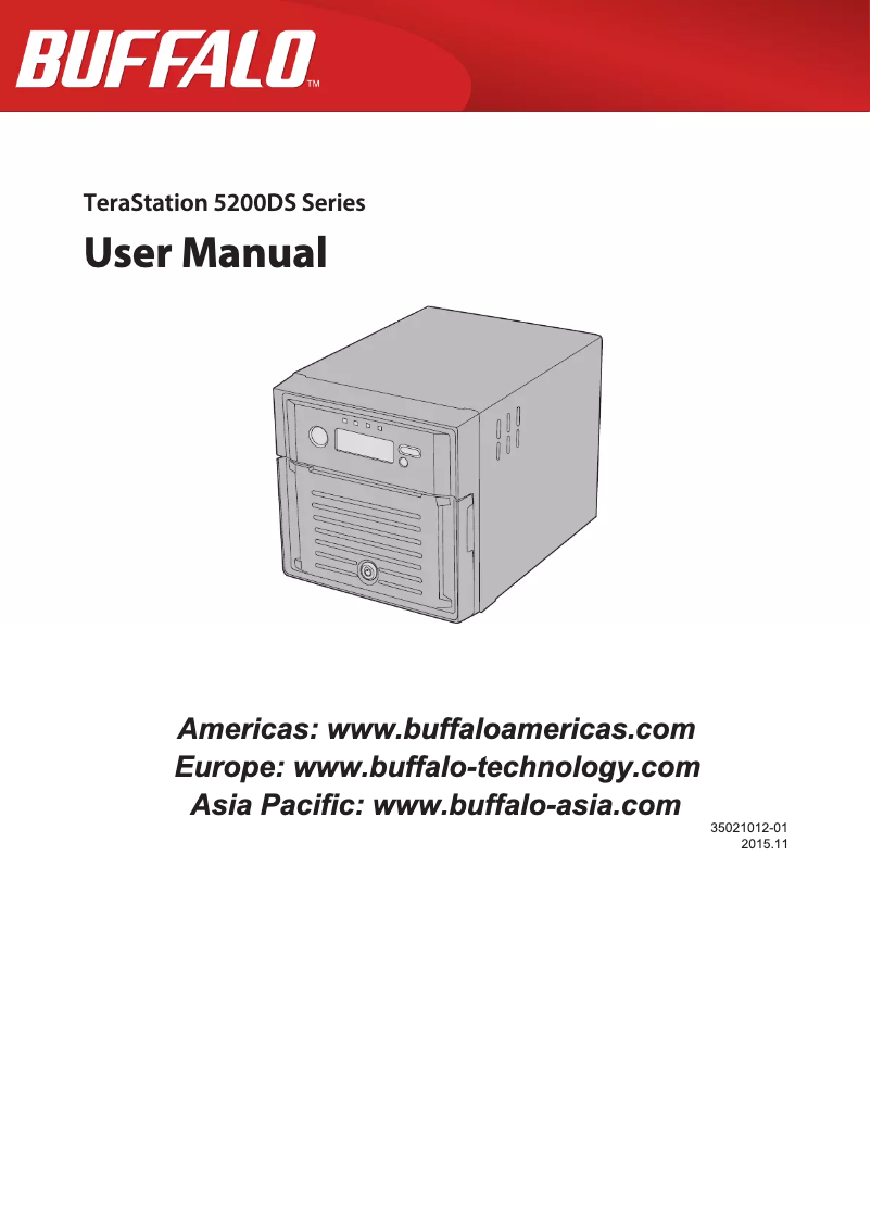 Page 1 de la notice Manuel utilisateur Buffalo TeraStation 5200DSP