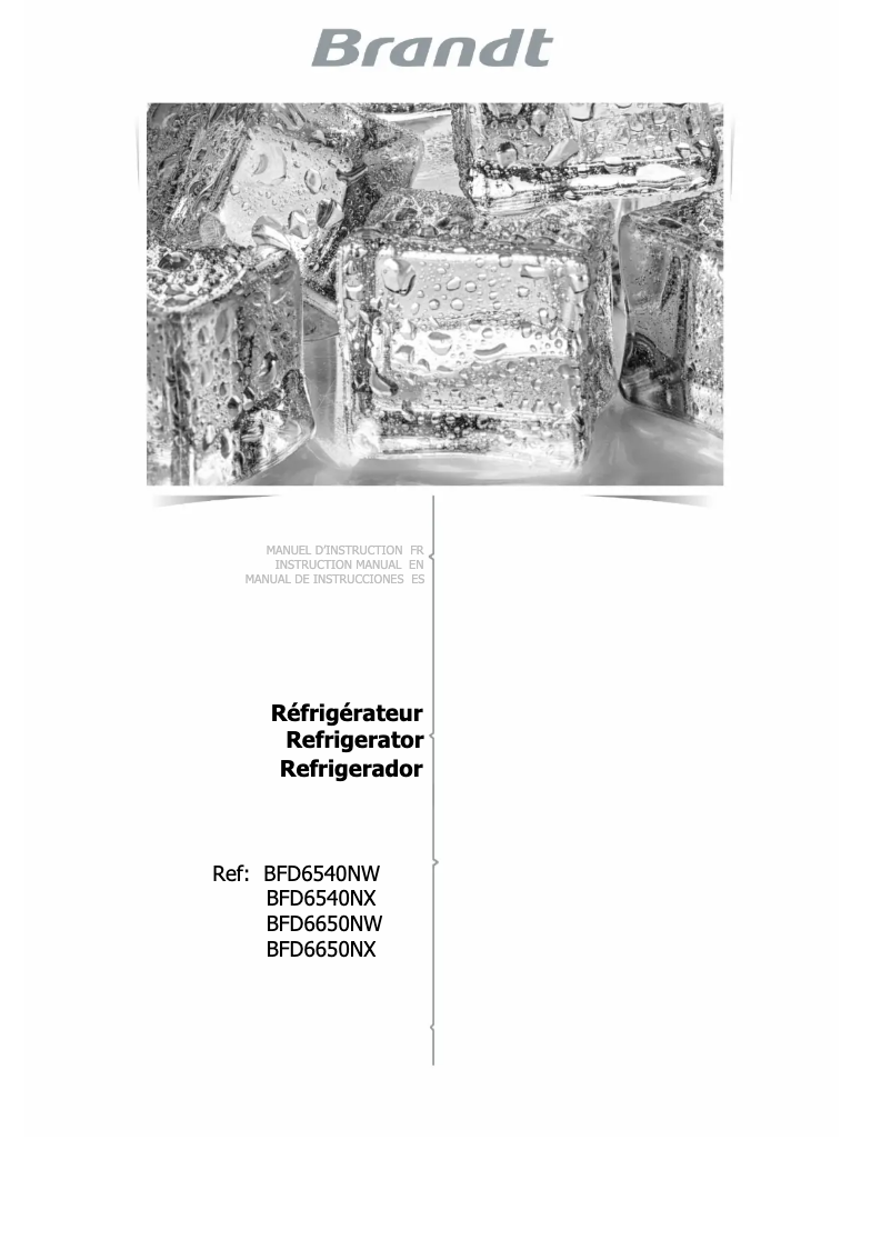 Image de la première page du manuel de l'appareil BFD6540NW