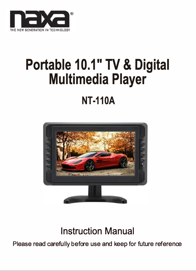 Page 1 de la notice Manuel utilisateur Naxa NT-110A