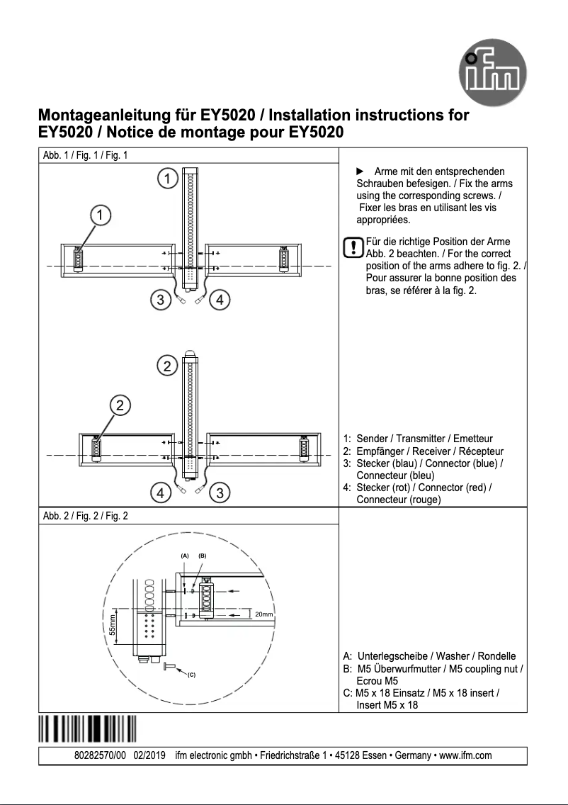 Page 1 de la notice Manuel utilisateur IFM EY5020