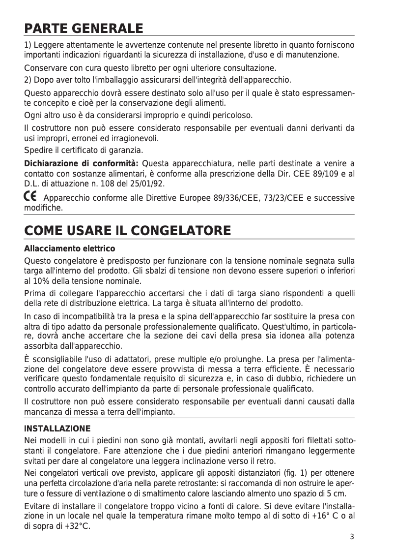 Page n°1 - Manuel utilisateur Candy CO CTV 110