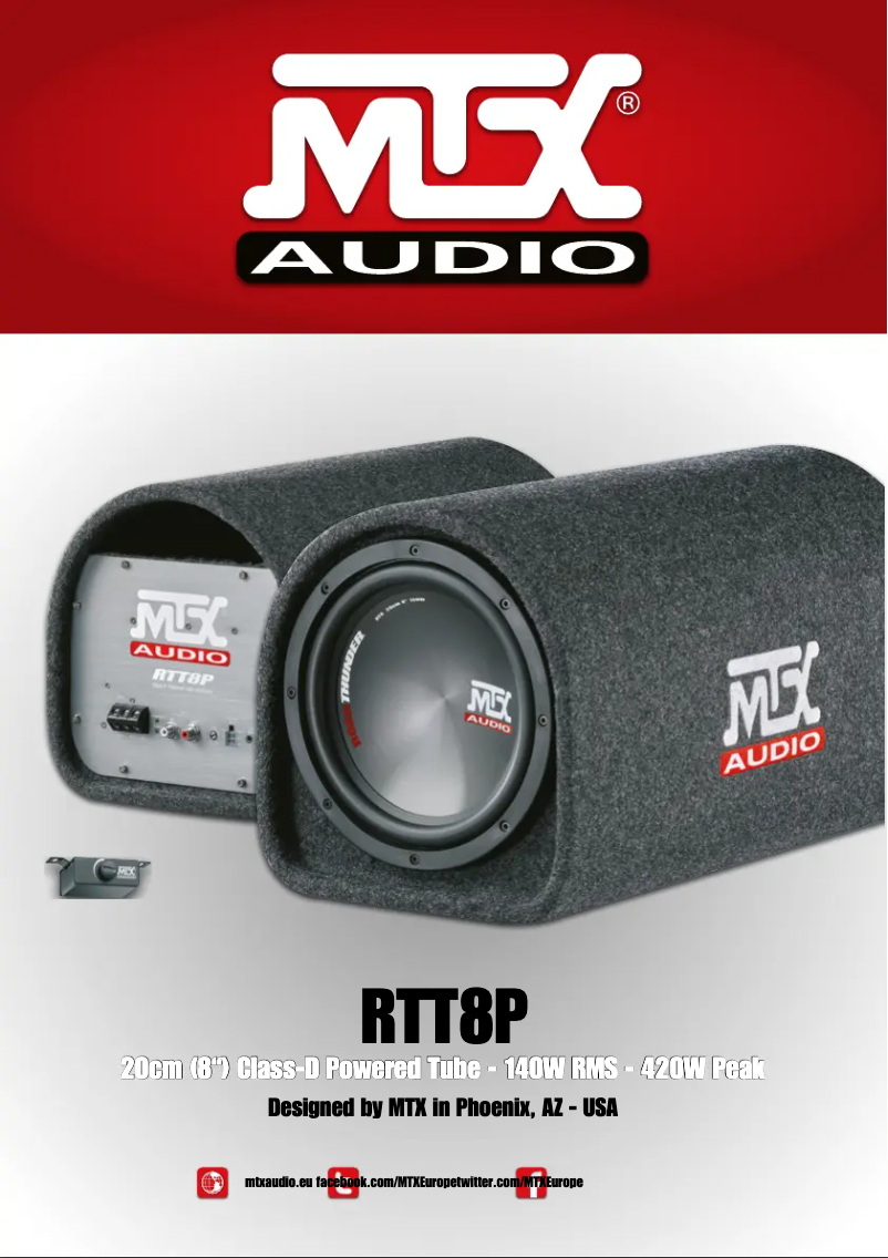 Page 1 de la notice Manuel utilisateur MTX Audio RTT8P