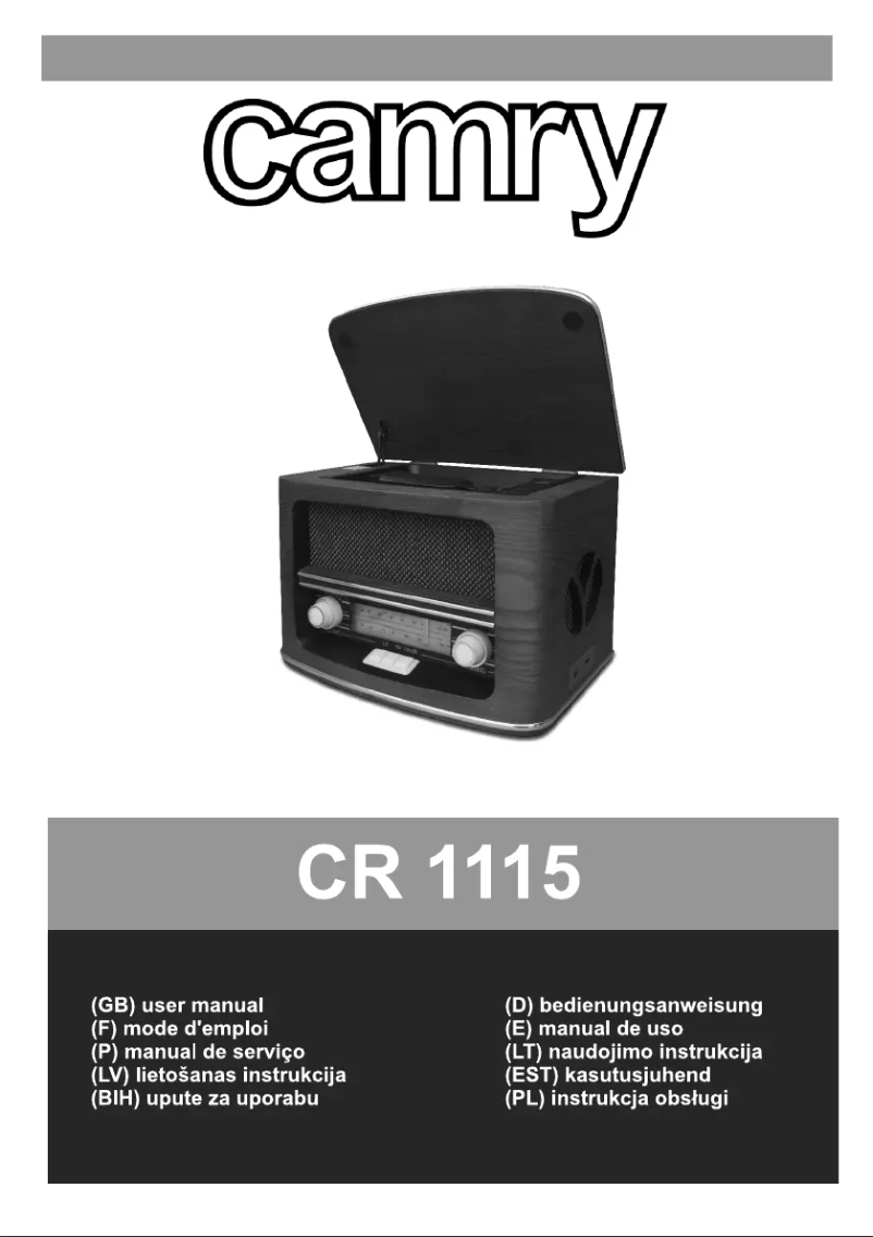 Page 1 de la notice Manuel utilisateur Adler CR 1115