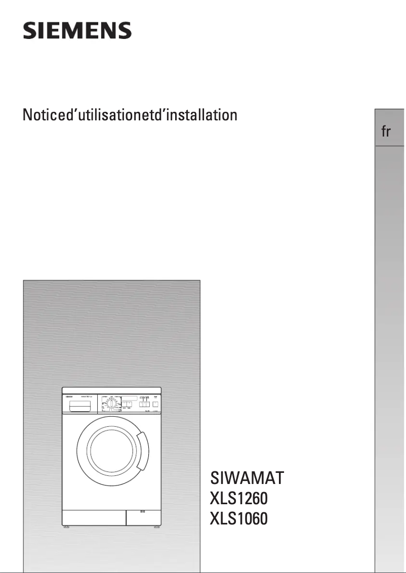 Page 1 de la notice Manuel utilisateur Siemens WXLS1060FF