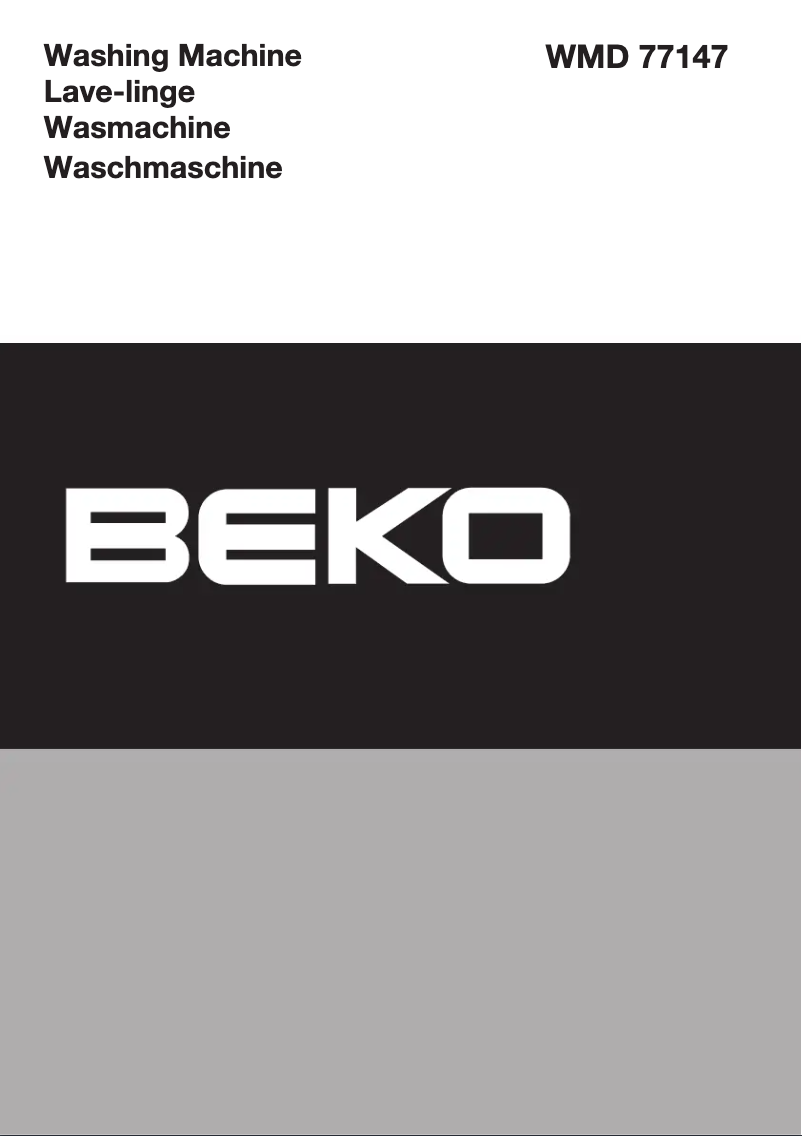 Page 1 de la notice Manuel utilisateur Beko WMD 77147 P