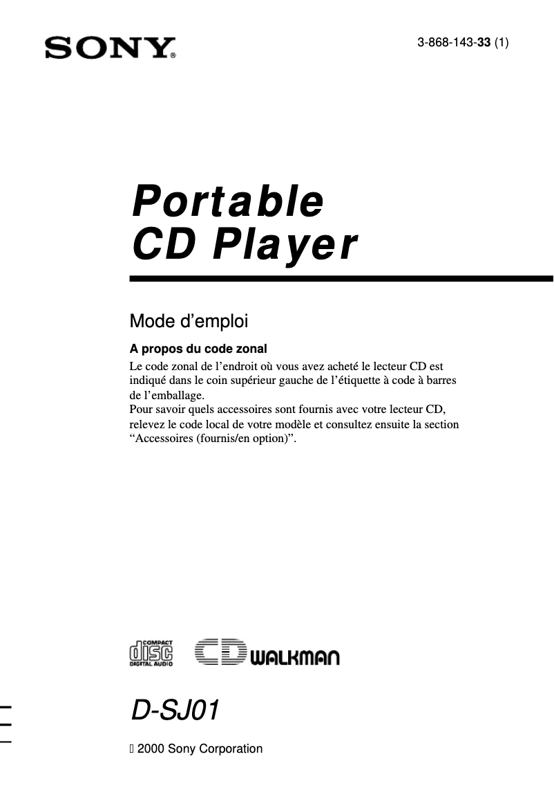 Image de la première page du manuel de l'appareil D-SJ01