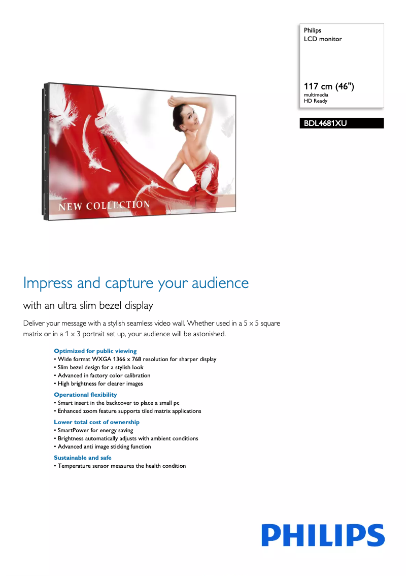 Page n°1 - Brochure Philips BDL4681XU