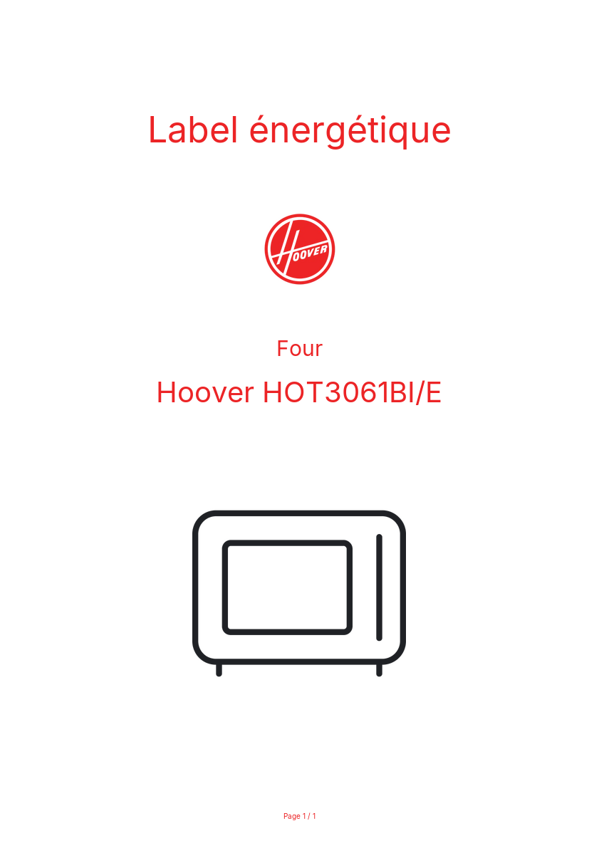 Image de la première page du manuel de l'appareil HOT3061BI/E