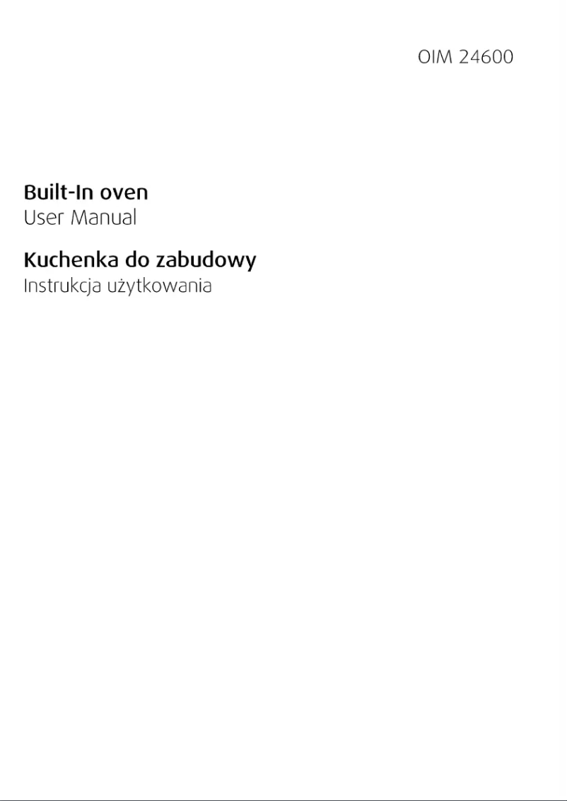 Page n°1 - Manuel utilisateur Beko OIM 24600 B