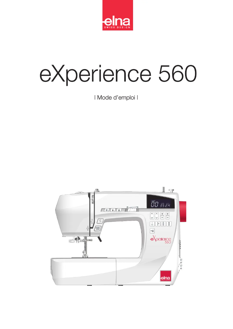 Page n°1 - Manuel utilisateur Elna eXperience 560
