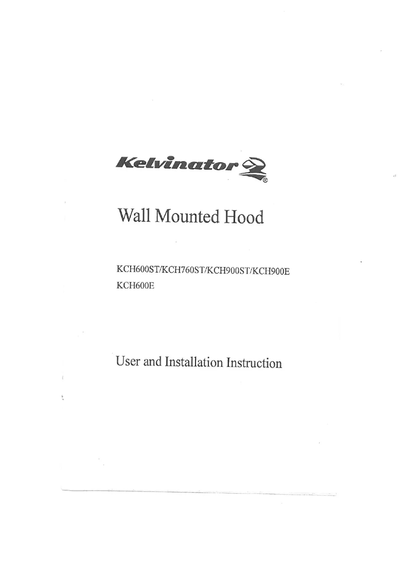 Page n°1 - Manuel utilisateur Kelvinator KCH600E