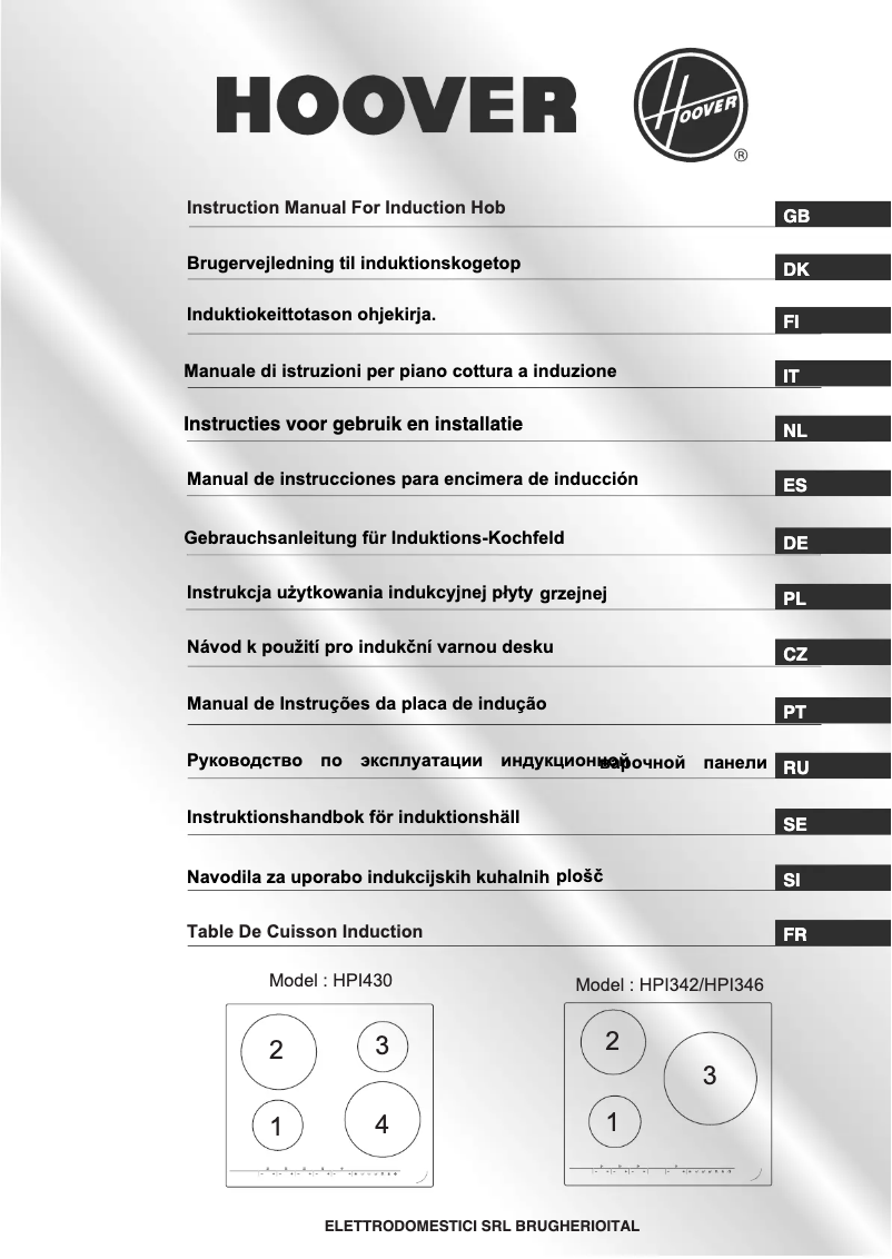 Page n°1 - Mode d'emploi Hoover HPI346