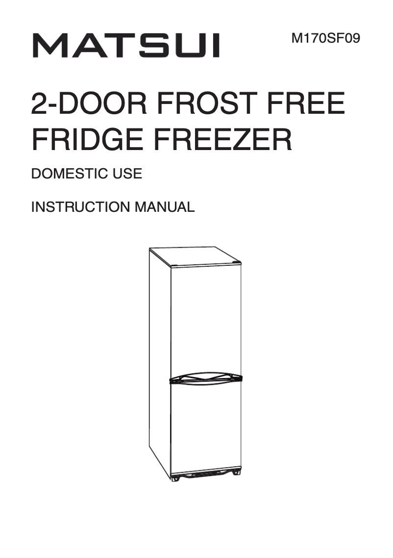 Image de la première page du manuel de l'appareil M170SF09