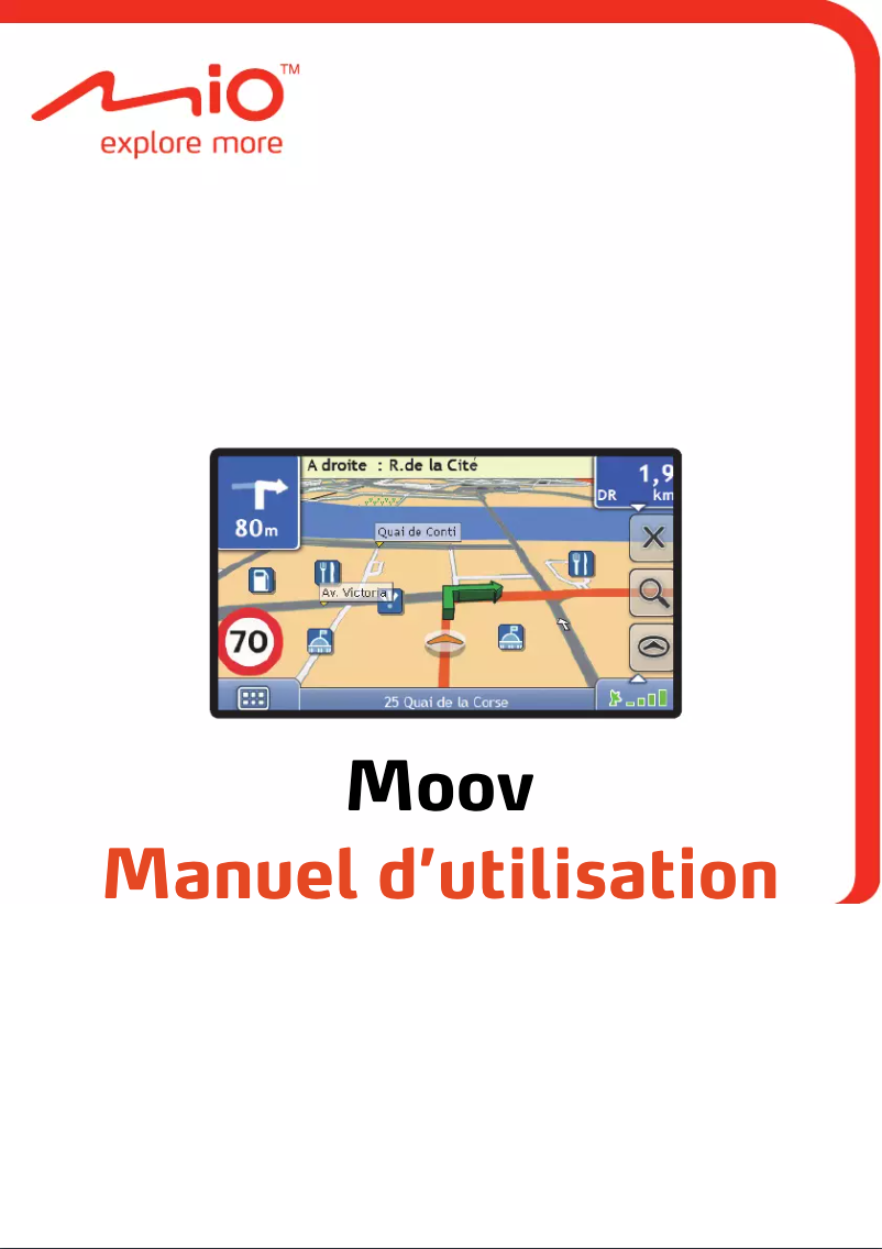 Page 1 de la notice Manuel utilisateur Mio Moov 370