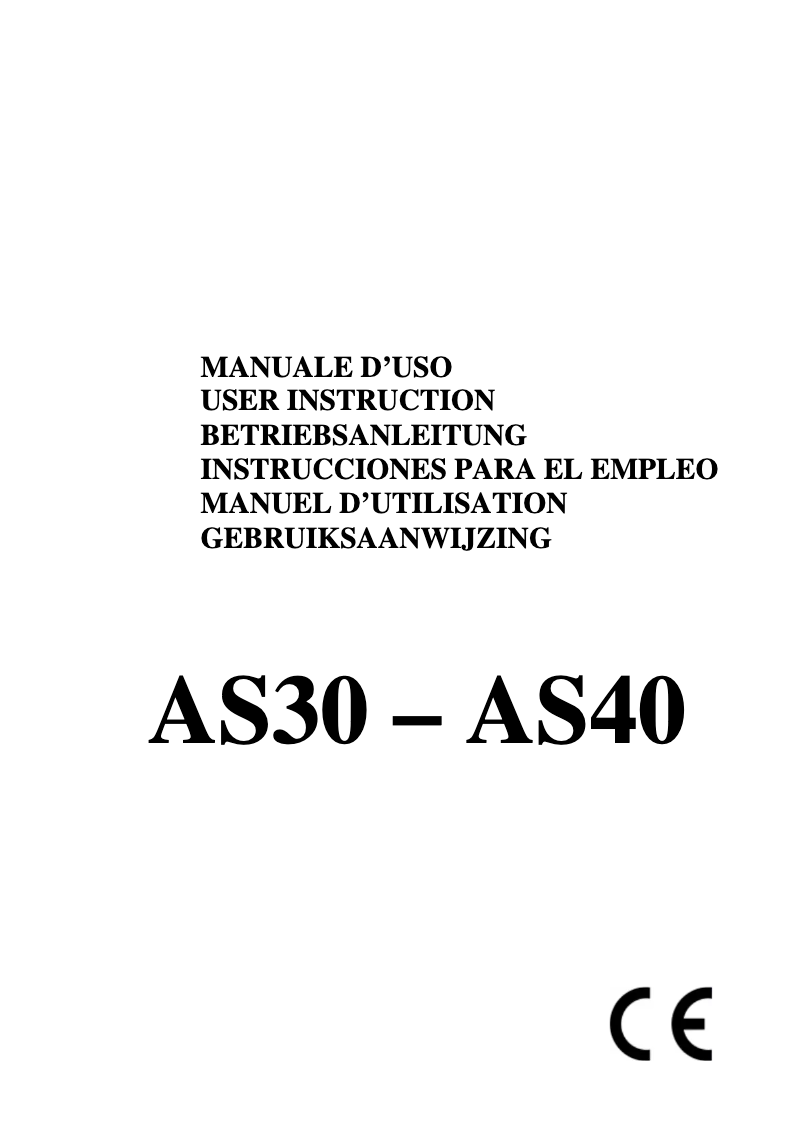 Page n°1 - Manuel utilisateur Ghibli AS40