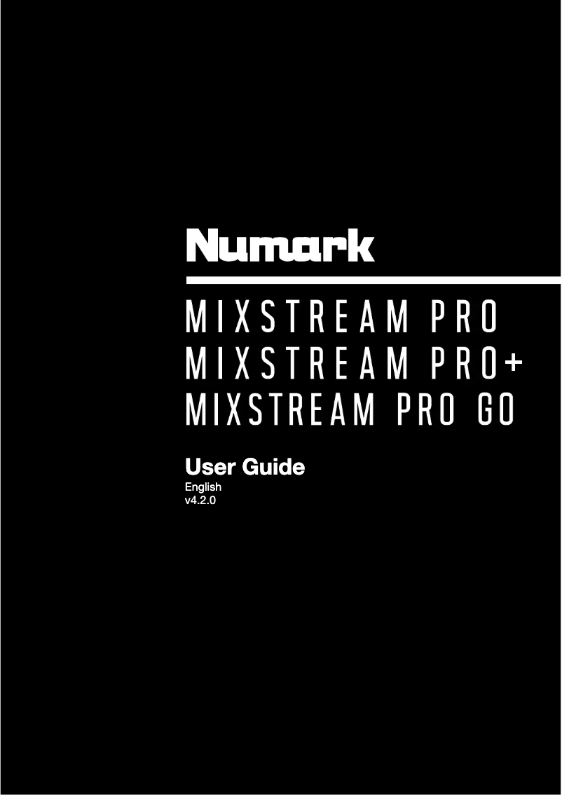 Page 1 de la notice Manuel utilisateur Numark Mixstream Pro Go
