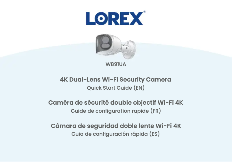 Página 1 del manual Guía de inicio rápido Lorex W891UAD-E