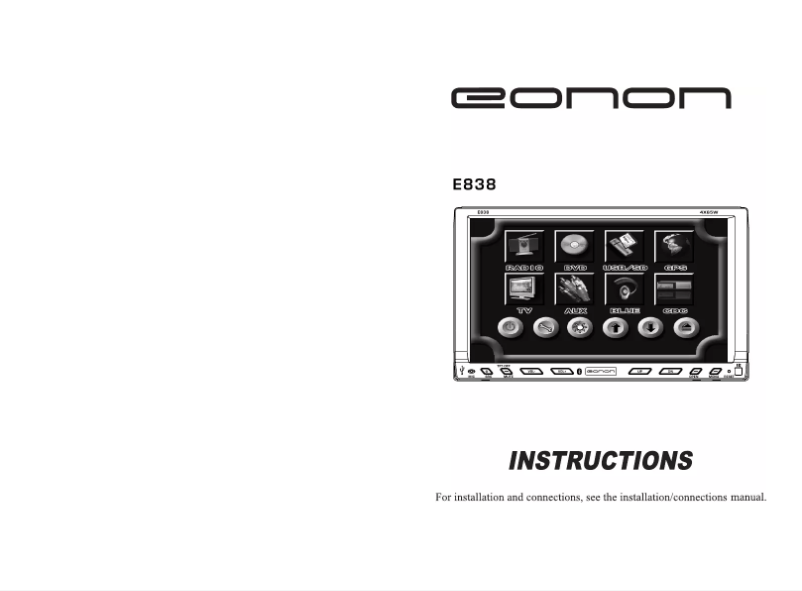 Página 1 del manual Manual de usuario Eonon E0838