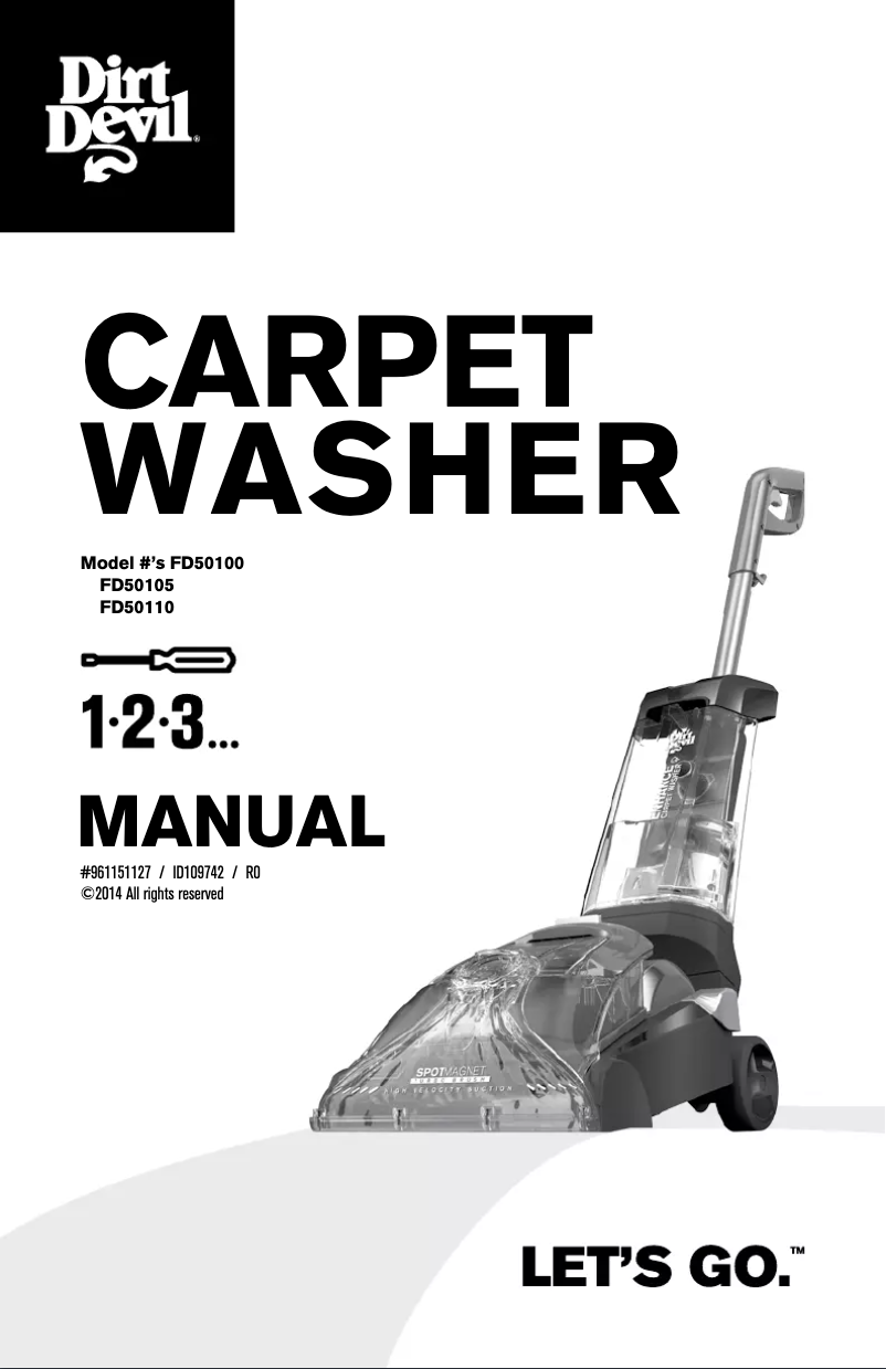 Page 1 de la notice Manuel utilisateur Dirt Devil FD50105