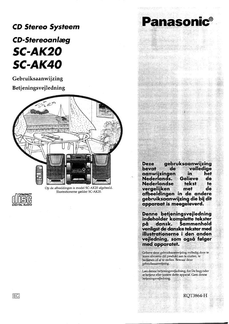 Page 1 de la notice Manuel utilisateur Panasonic SC-AK40