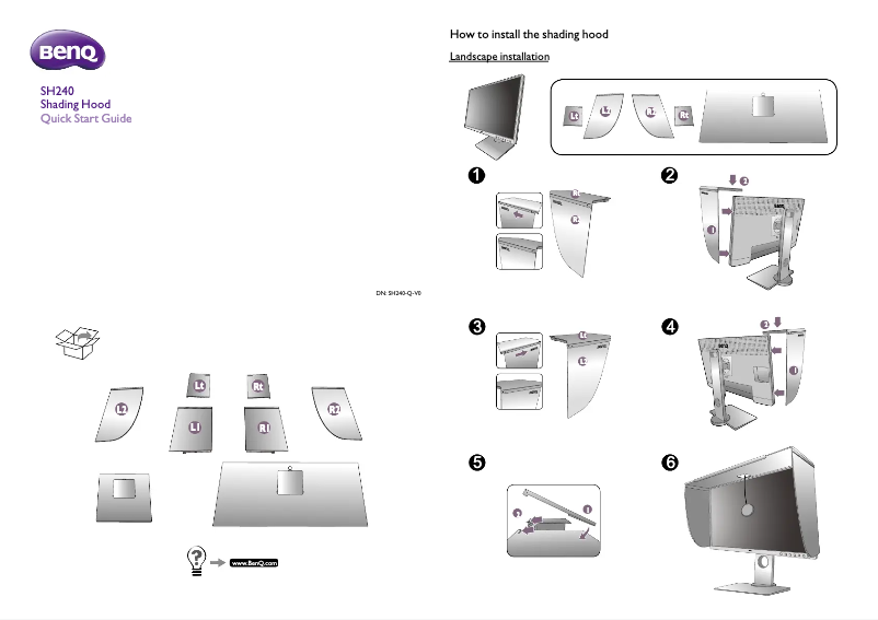 Page 1 de la notice Manuel utilisateur BenQ SH240