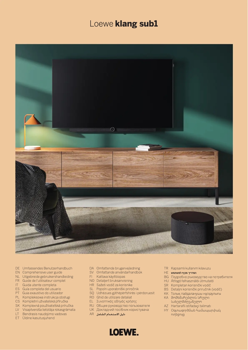 Página 1 del manual Manual de usuario Loewe Klang sub1