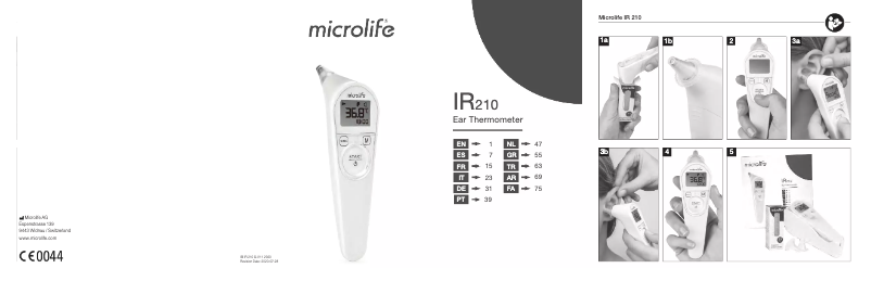 Página 1 del manual Manual de usuario Microlife IR 210