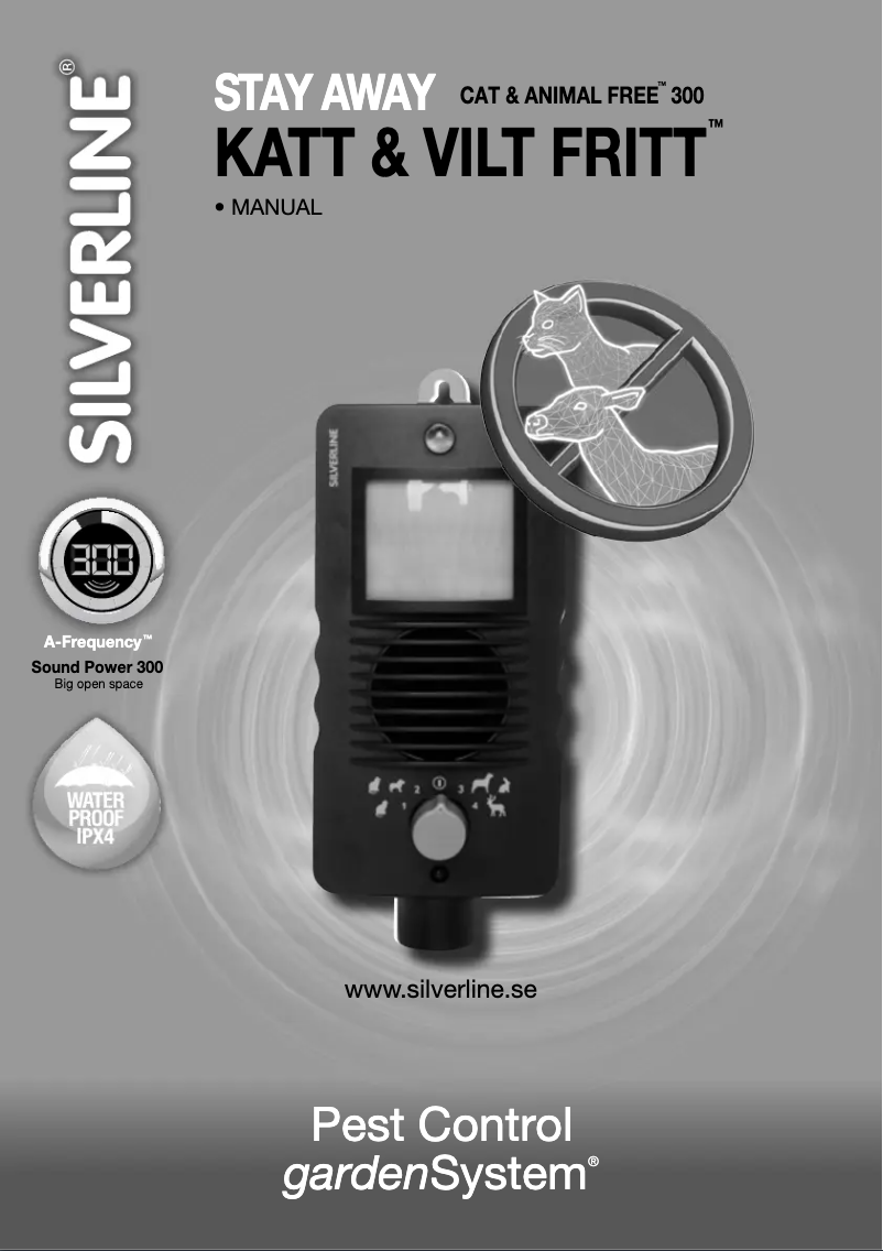 Page 1 of the manual User Manual Silverline Cat & Animal Free 300