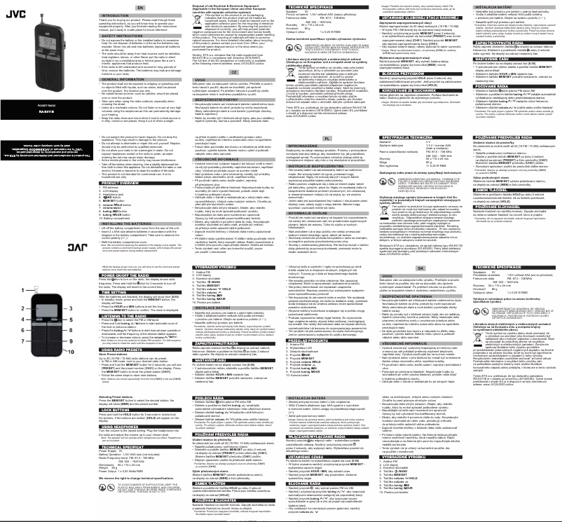 Image de la première page du manuel de l'appareil RA-E411B