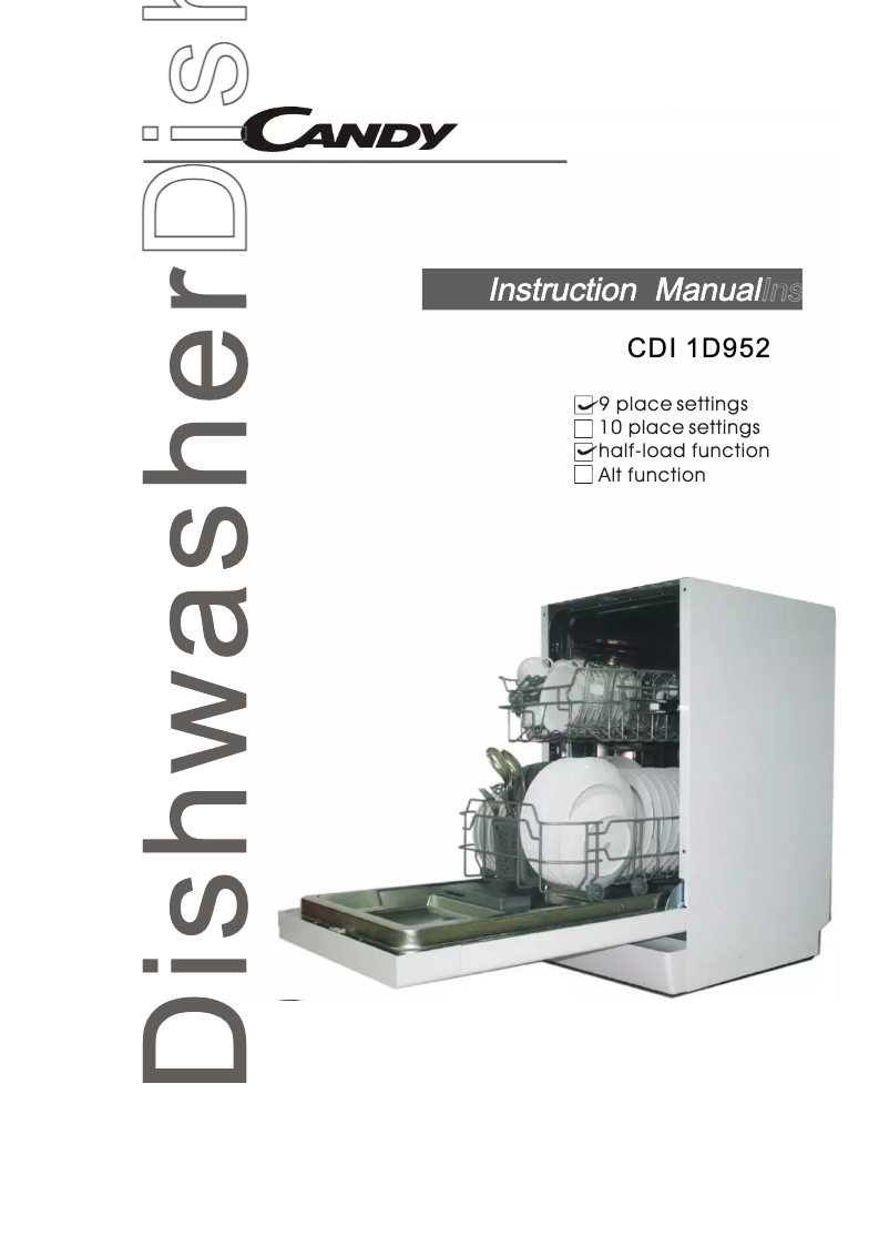 Page 1 de la notice Manuel utilisateur Candy CDI 1D952