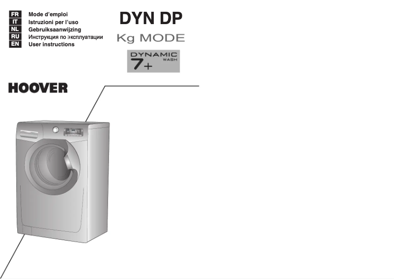 Page n°1 - Manuel utilisateur Hoover DYN 7144DP-89S