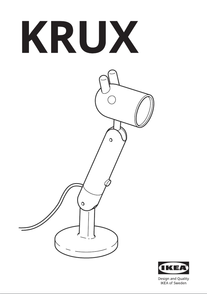 Page 1 de la notice Manuel utilisateur Ikea KRUX 805.372.62
