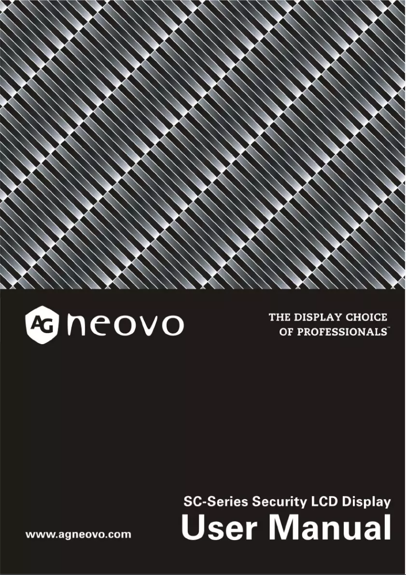 Page 1 de la notice Manuel utilisateur AG Neovo SC-17