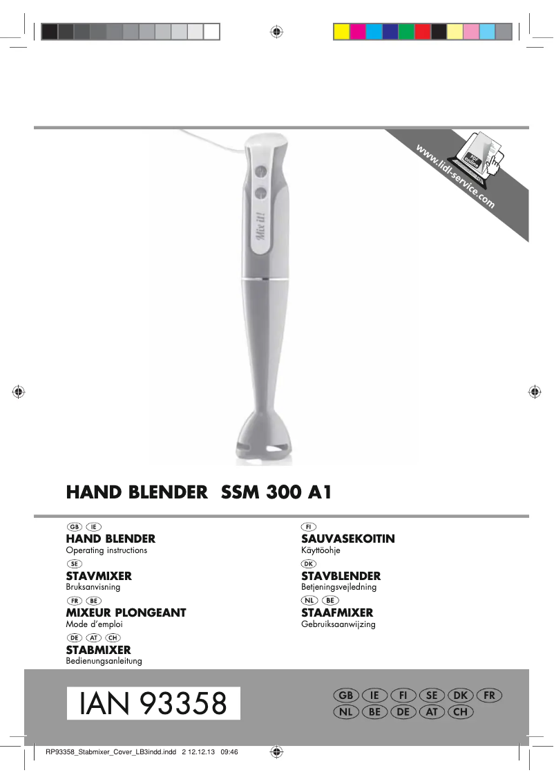 Page 1 de la notice Manuel utilisateur SilverCrest SSM 300 A1