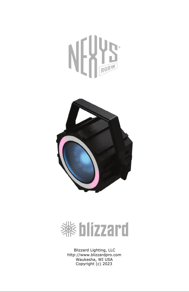 Image de la première page du manuel de l'appareil Nexys RGBW