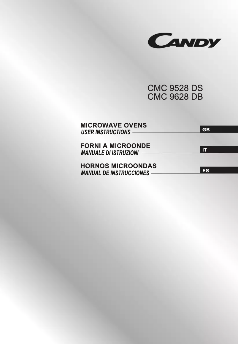 Page n°1 - Manuel utilisateur Candy CMC 9528 DS UK