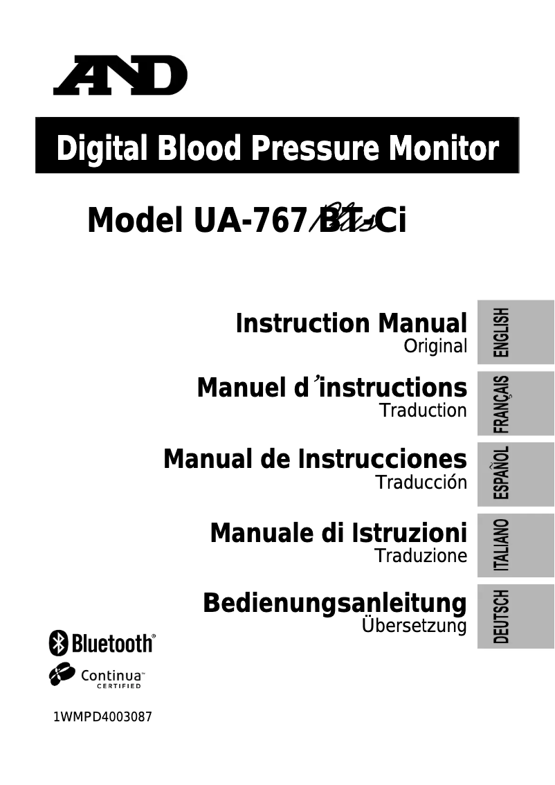 Image de la première page du manuel de l'appareil UA-767PBT-CI