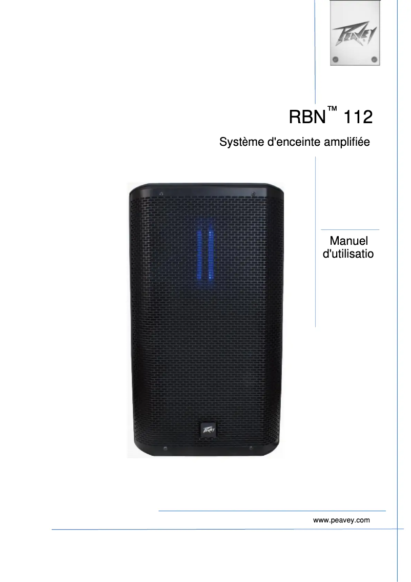 Page 1 de la notice Manuel utilisateur Peavey RBN 112