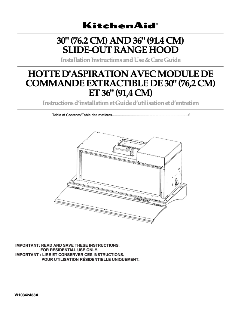 Page 1 de la notice Manuel utilisateur KitchenAid KXU2830YSS