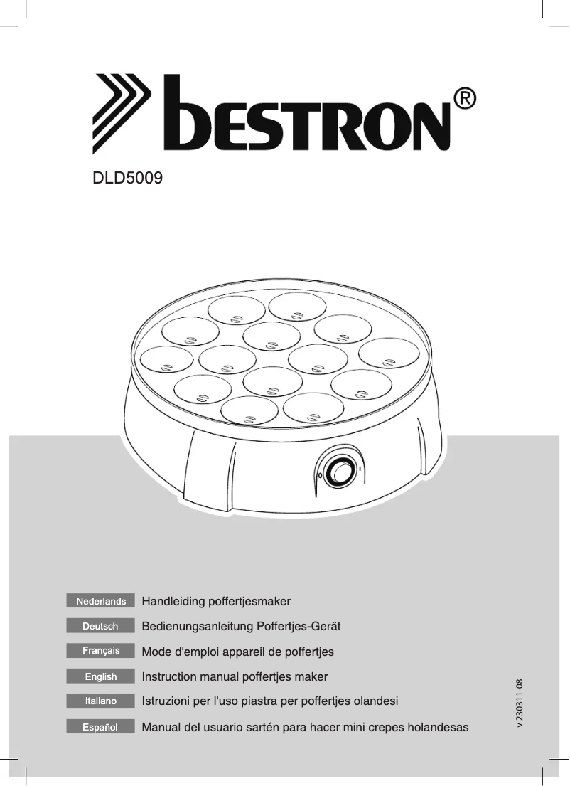 Page 1 de la notice Manuel utilisateur Bestron DLD5009