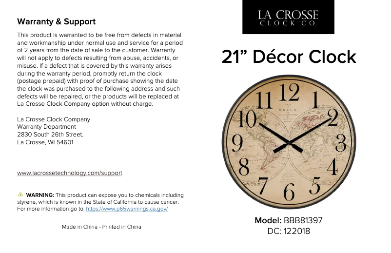 Image de la première page du manuel de l'appareil BBB81397