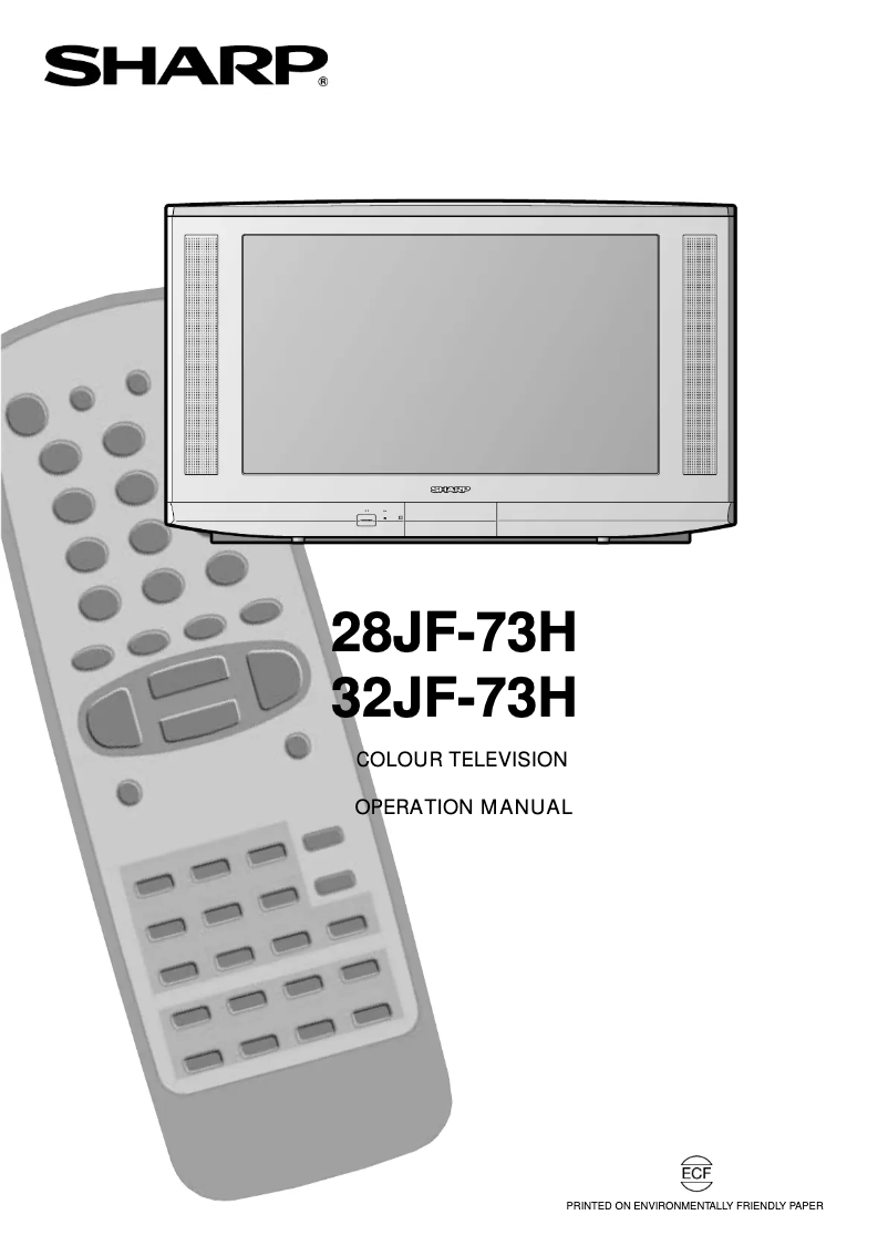 Page n°1 - Manuel utilisateur Sharp 28JF-73E