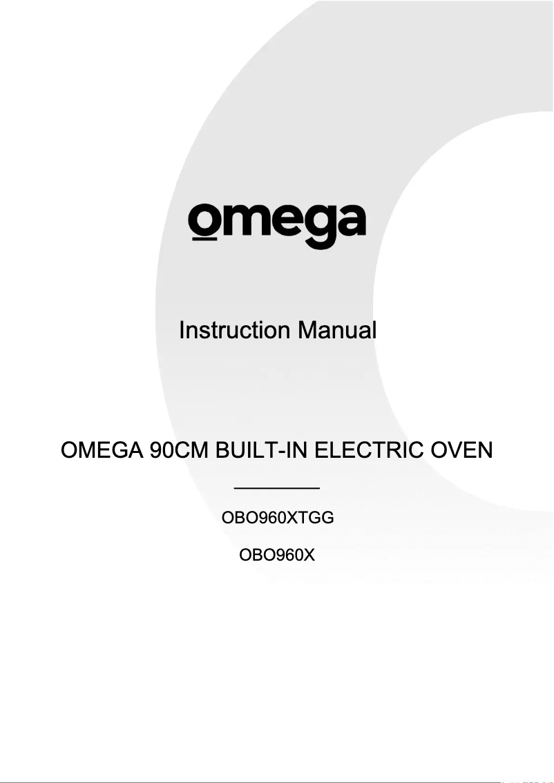 Page 1 de la notice Manuel utilisateur Omega OBO960X
